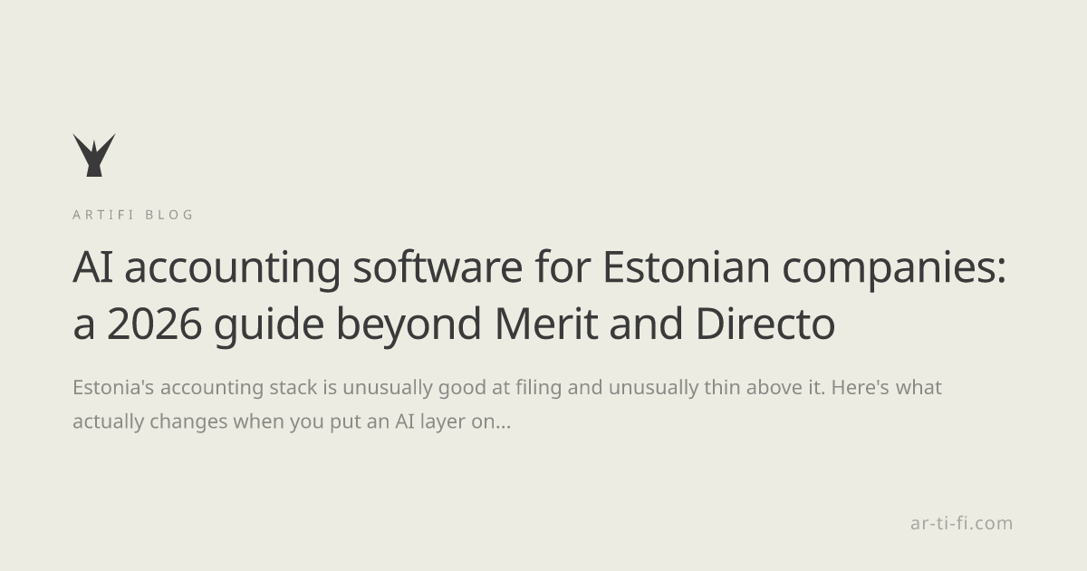 AI accounting software for Estonian companies: a 2026 guide beyond Merit and Directo